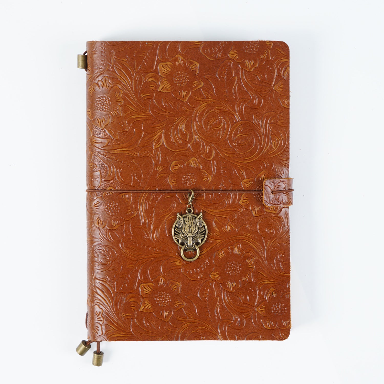 Wholesale Vintage Carved Handmade Loose-leaf Top Layer Cowhide Notebook